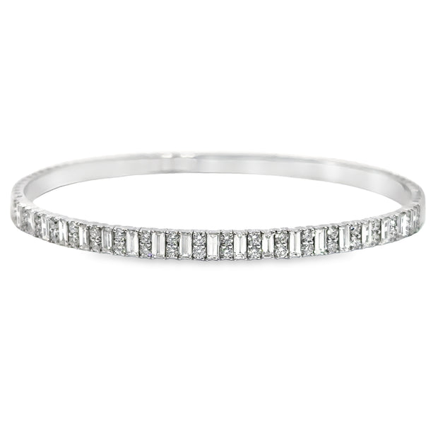 White Gold Diamond Bangle Bracelet