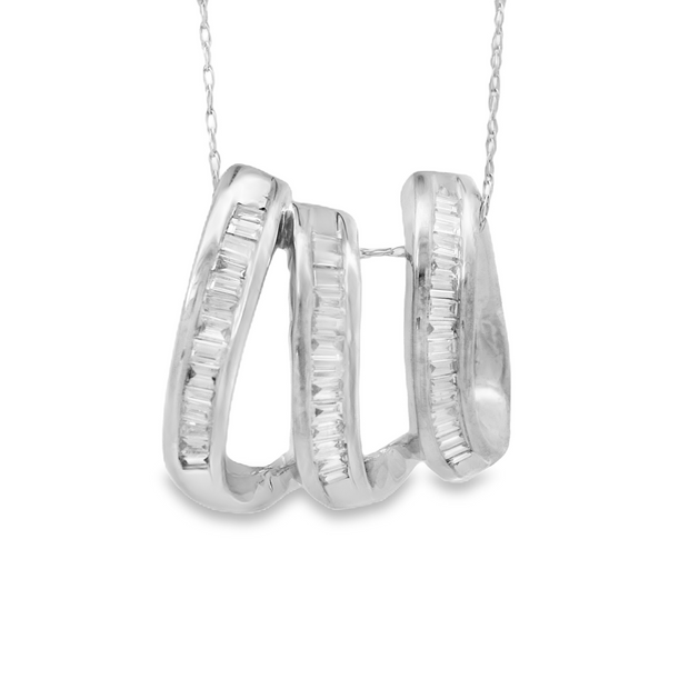 White Gold Diamond Slider Pendant