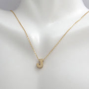 Yellow Gold Initial Necklace