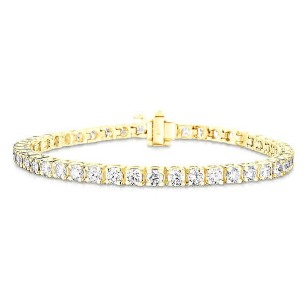 Yellow Gold 7.14 Cttw. Diamond Tennis Bracelet