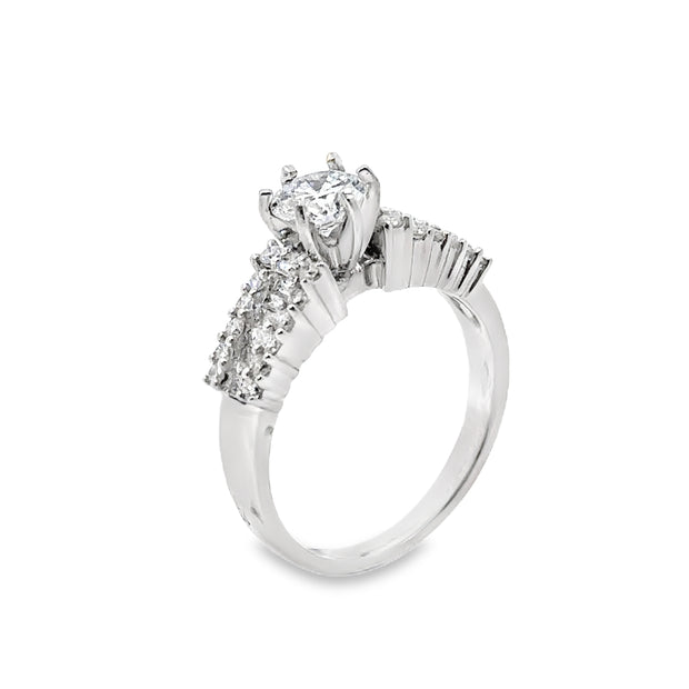 Lab Grown White Gold Diamond Engagement Ring