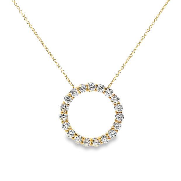 Forevermark 1.58 Cttw. Yellow Gold Diamond Circle Pendant