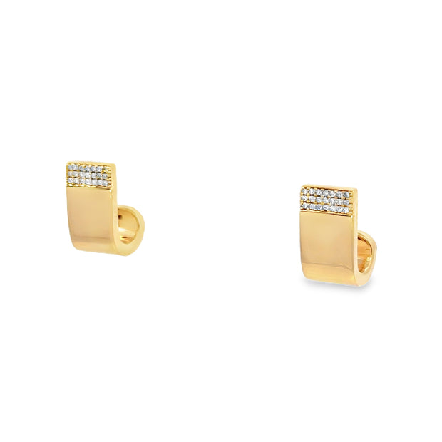 Yellow Gold Diamond Earrings