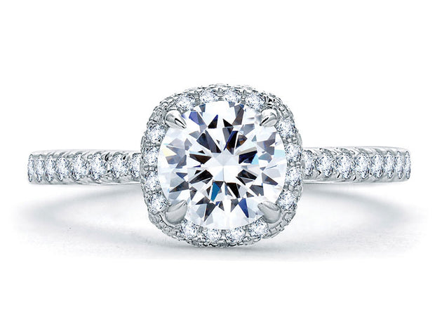 A. JAFFE Halo Engagement Ring