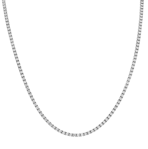 White Gold 18" Diamond Tennis Necklace