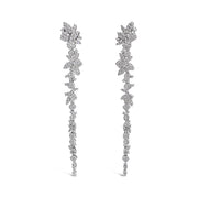 White Gold Convertible Diamond Waterfall/Hoop Earrings