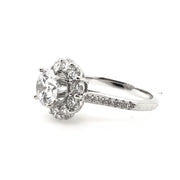 White Gold Halo Engagement Ring