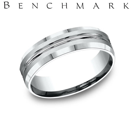 Benchmark Platinum Men's Wedding Band