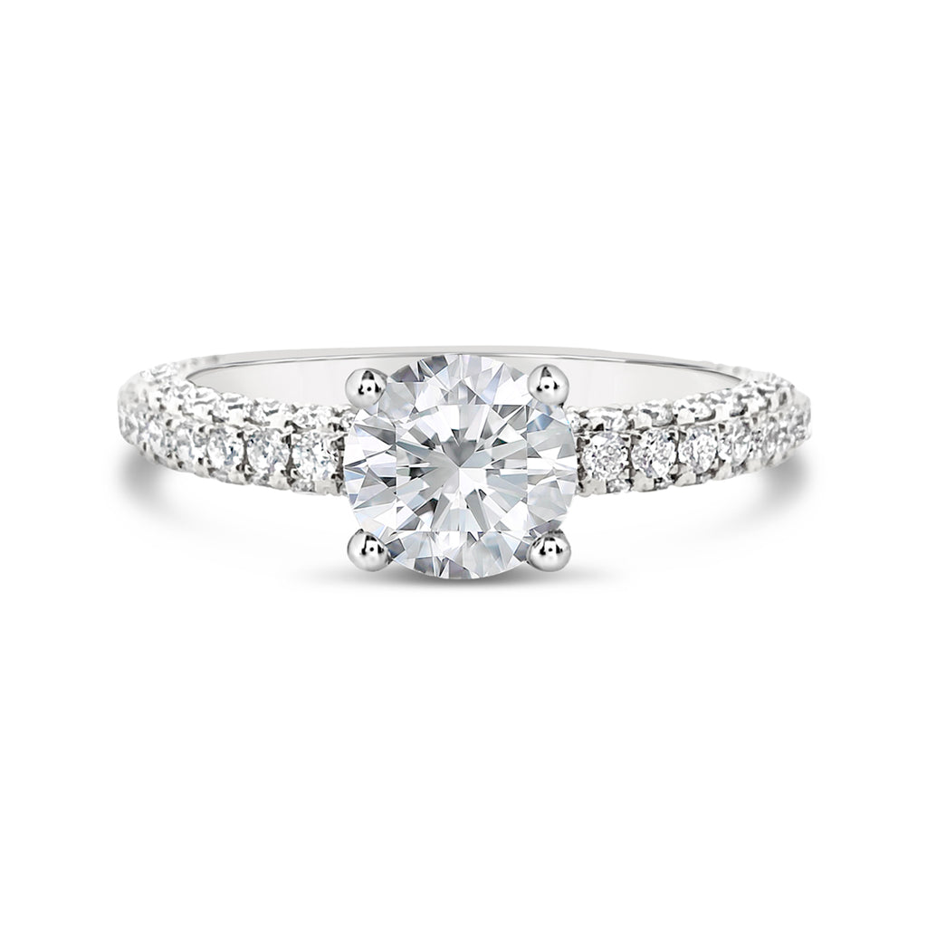 Platinum 0.50 De Beers Forevermark Pear 0.27 CTW Diamond Ring