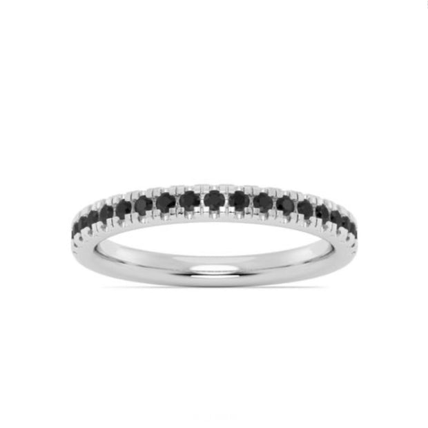 IMAGINE White Gold Black Diamond Band