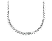 Lab Grown 10.00 Cttw. Gaduated Diamond Riviera Necklace