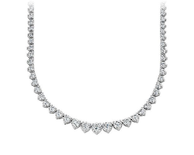 Lab Grown 10.00 Cttw. Gaduated Diamond Riviera Necklace