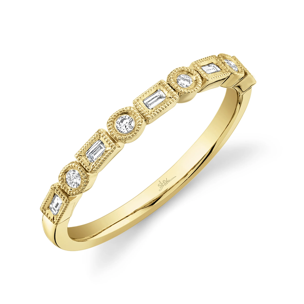 Shy Creation Yellow Gold Diamond Wedding Band