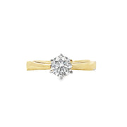 Lab Grown Yellow Gold Diamond Solitaire Engagement Ring