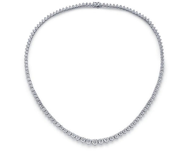 Lab Grown 6.00 Cttw. Graduated Diamond Riviera Necklace