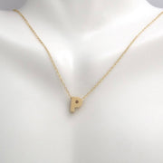 Yellow Gold Initial Necklace