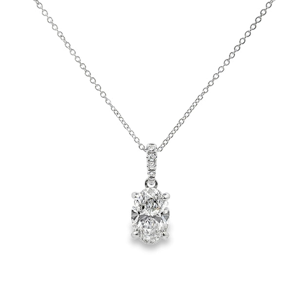 Lab Grown White Gold Diamond Pendant