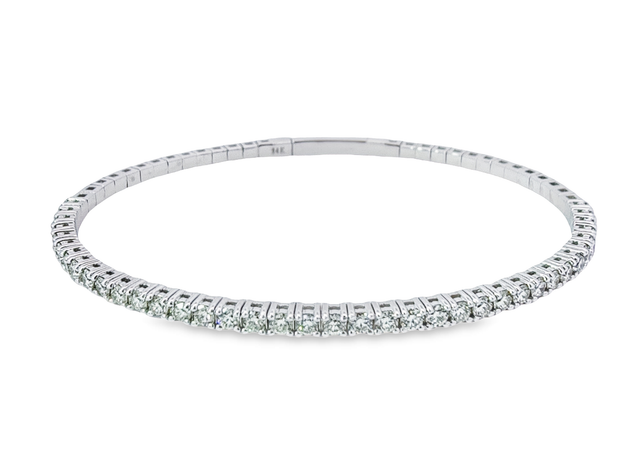 White Gold Diamond Bangle Bracelet