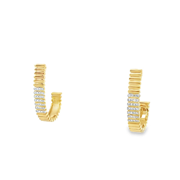 Yellow Gold Diamond Earrings