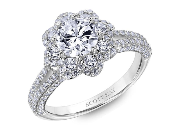 Scott Kay "Heaven's Gates" Halo Engagement Ring