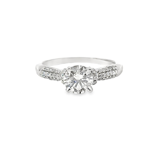 Lab Grown White Gold Diamond Engagement Ring