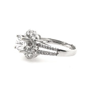 White Gold Halo Engagement Ring