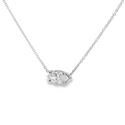 White Gold Diamond Solitaire Necklace