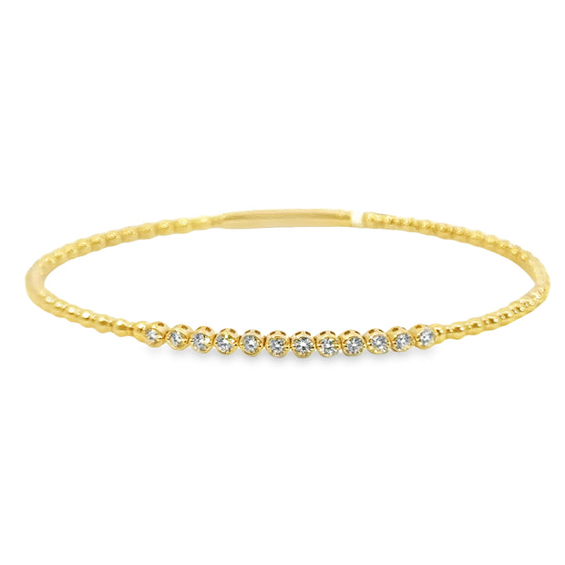 Yellow Gold Diamond Bangle Bracelet