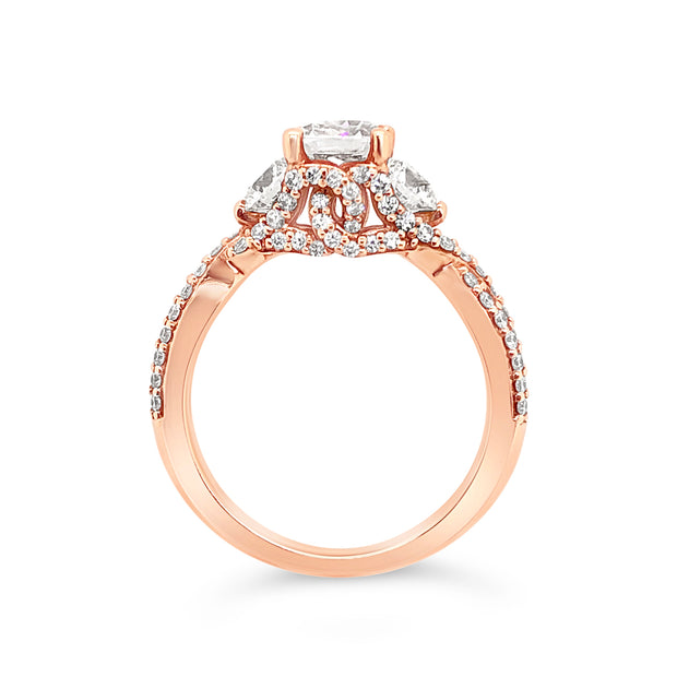 Scott Kay "Namaste" Three Stone Engagement Ring