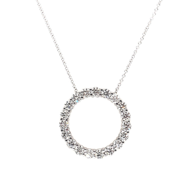 Forevermark 1.55 Cttw. White Gold Diamond Circle Pendant