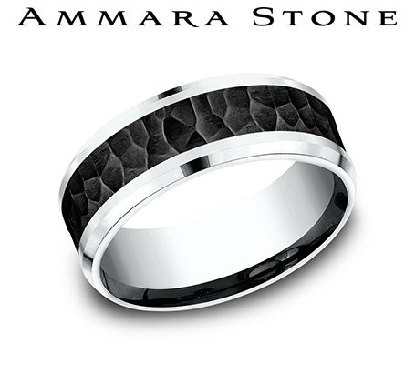 Benchmark Titanium/White Gold Men's Wedding Band