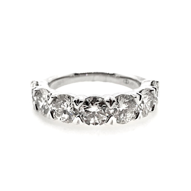 Lab Grown White Gold Seven Stone Diamond Band