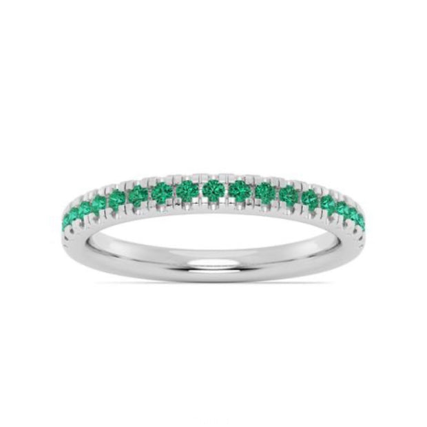 IMAGINE White Gold Emerald Band