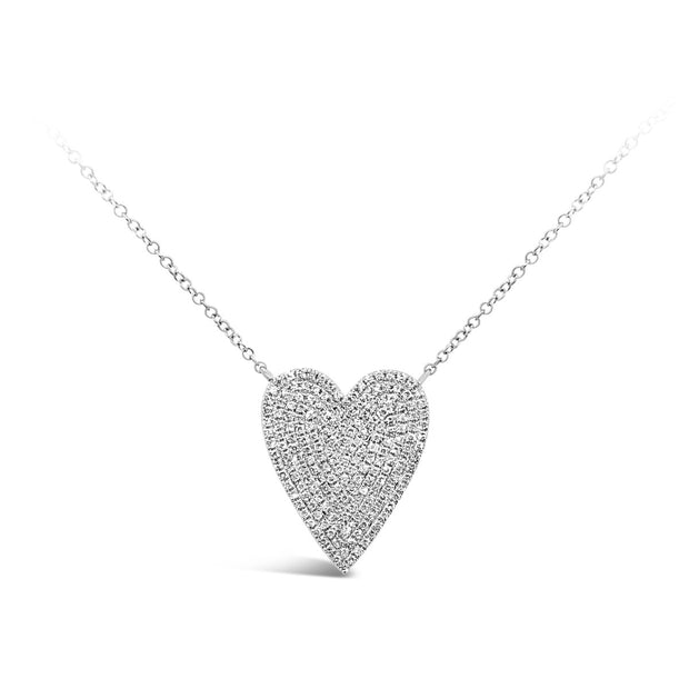 White Gold Diamond Heart Necklace