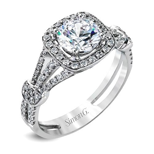 Simon G. "Delicate" Halo Engagement Ring