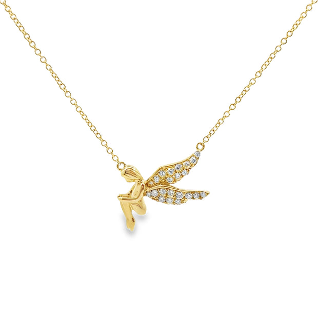 Yellow Gold Diamond Fairy Necklace