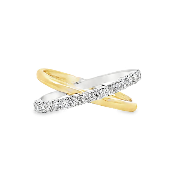 Yellow and White Gold Diamond Fashion Ring