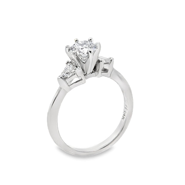 Lab Grown White Gold Three Stone Diamond Engagement Ring