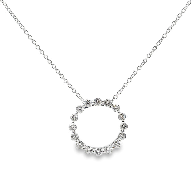 White Gold Diamond Circle Pendant