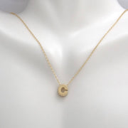 Yellow Gold Initial Necklace