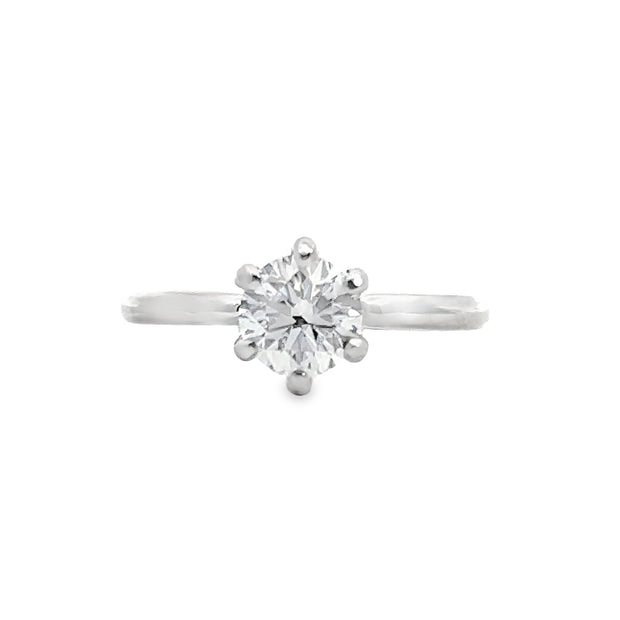 Lab Grown White Gold and Platinum Diamond Solitaire Engagement Ring