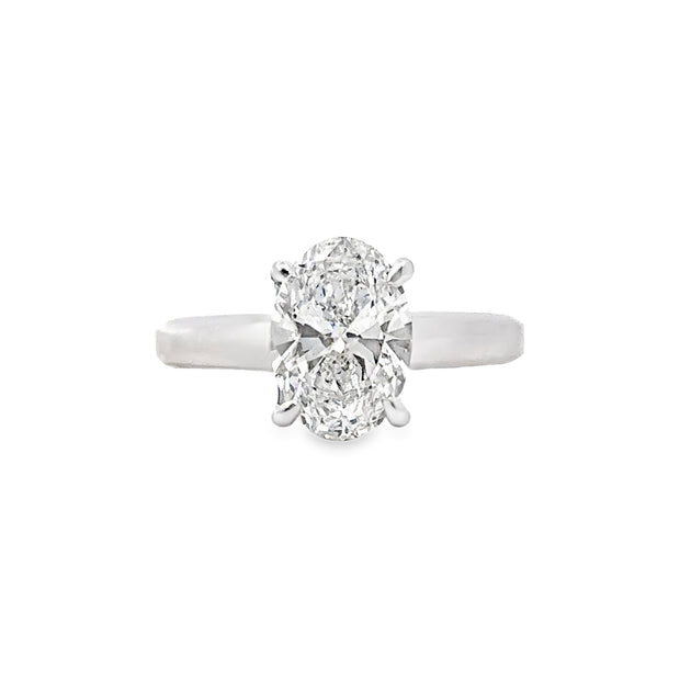 Lab Grown Platinum Diamond Solitaire Engagement Ring