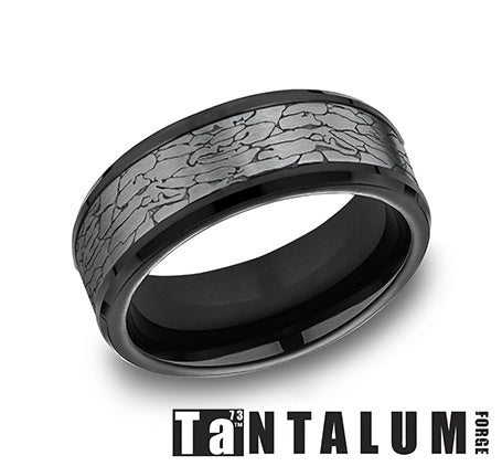 Benchmark Titanium/Grey Tantalum Men's Wedding Band