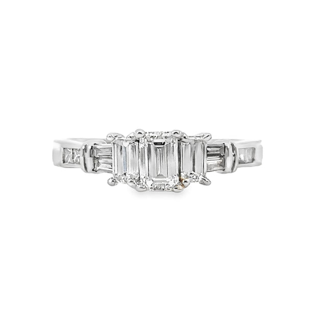 Platinum Three Stone Diamond Engagement Ring