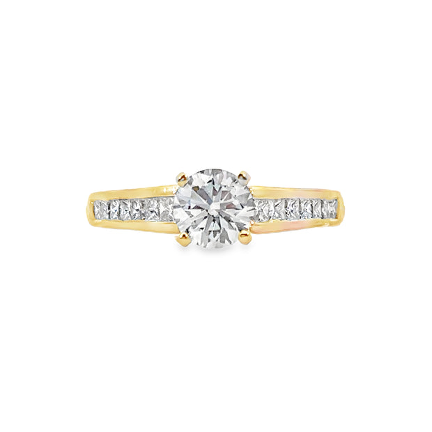 Lab Grown Yellow Gold Diamond Engagement Ring