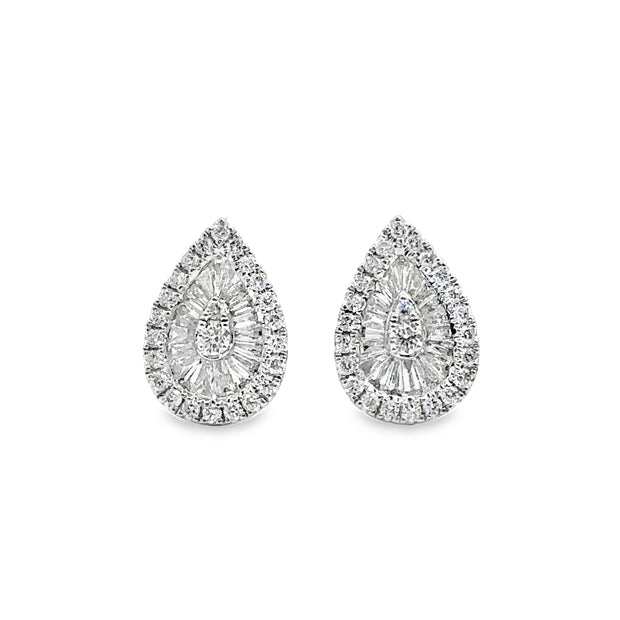 White Gold Diamond Fashion Earrings