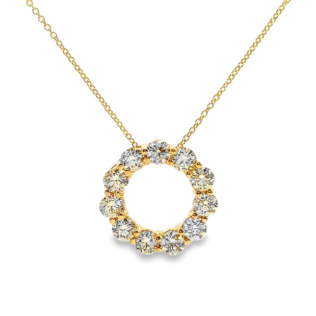 Forevermark 1.65 Cttw. Yellow Gold Diamond Circle Pendant