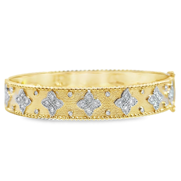 Yellow Gold Diamond Bangle Bracelet