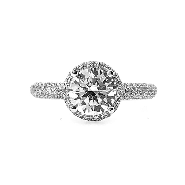 White Gold Halo Engagement Ring