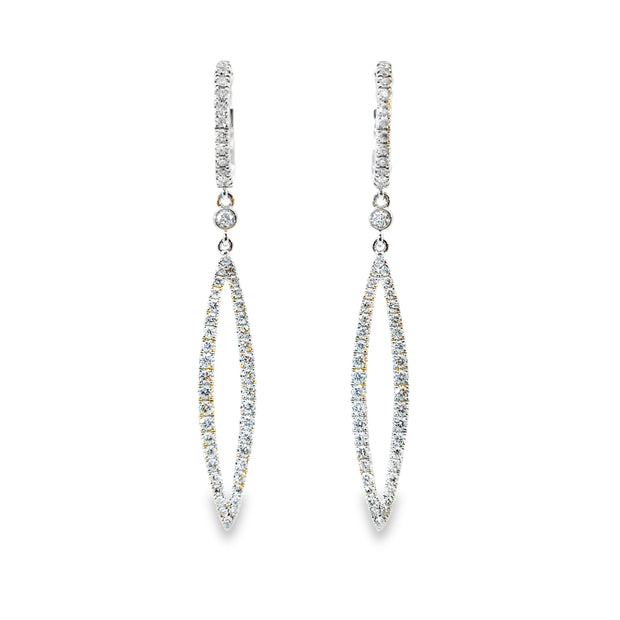 White Gold Diamond Fashion Earrings